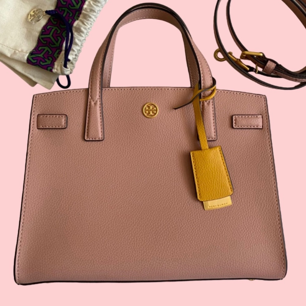 tory burch walker satchel in pink